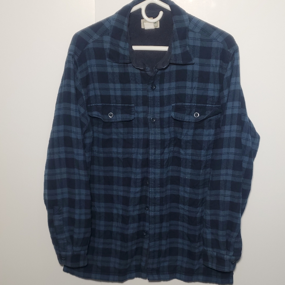 L.L.Bean Men's Fleece-Lined Flannel Shirt Jacket Size M